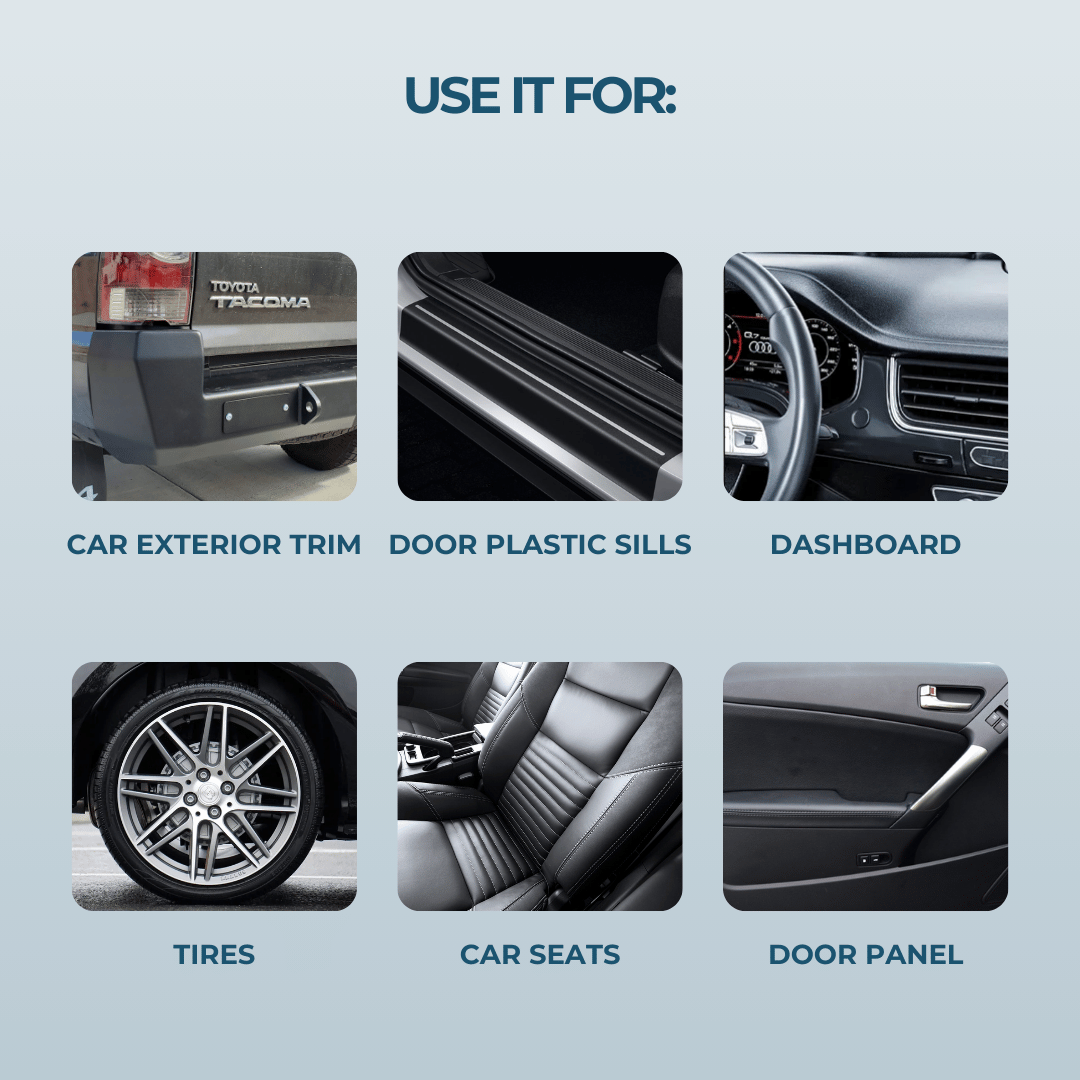 Autoglow – Car Trim Restoration Crystal Coating + Applicator Sponge