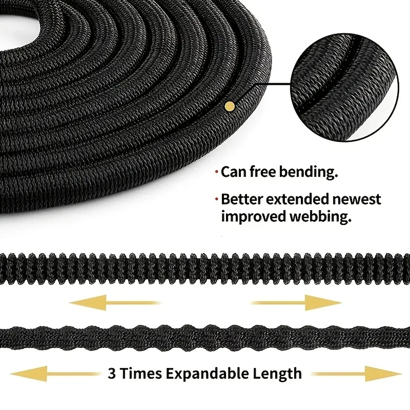 Expandable Garden Hose With 10-function Spray Nozzle - 25 Ft