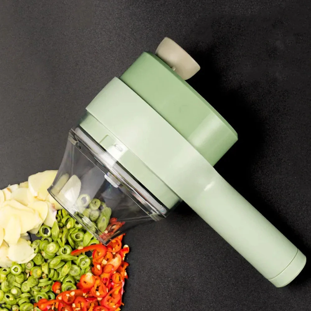 Garlic Grinder, Masher Onion Chopper - 4 In 1 Multi-function Cordless Food Processor