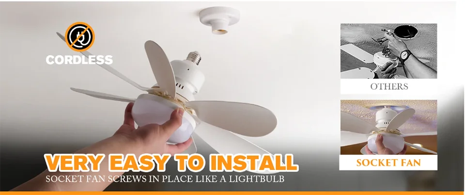 Silent Electric Ceiling Fan-lamp With Remote Control