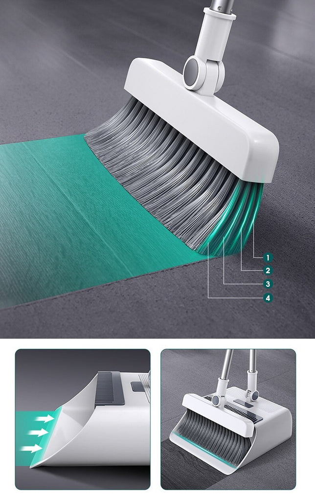 3in1 Quick Clean Extendable Dustpan Set