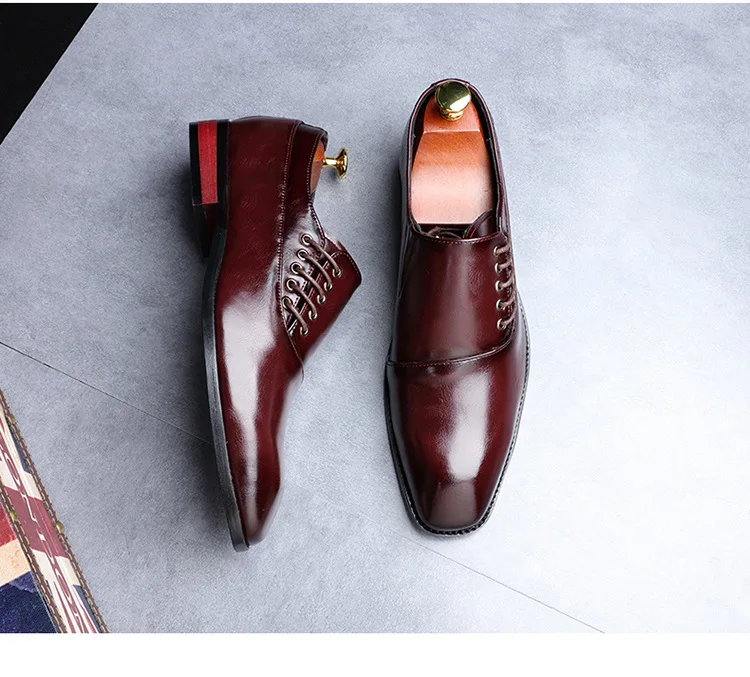 Classic Men’s Side Lace-up Formal Business Oxford Dress Shoes