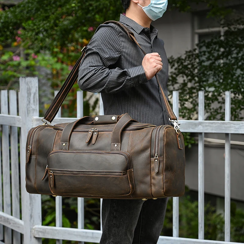Johanna Wide Open Travel Duffel Bag - Dark Oak