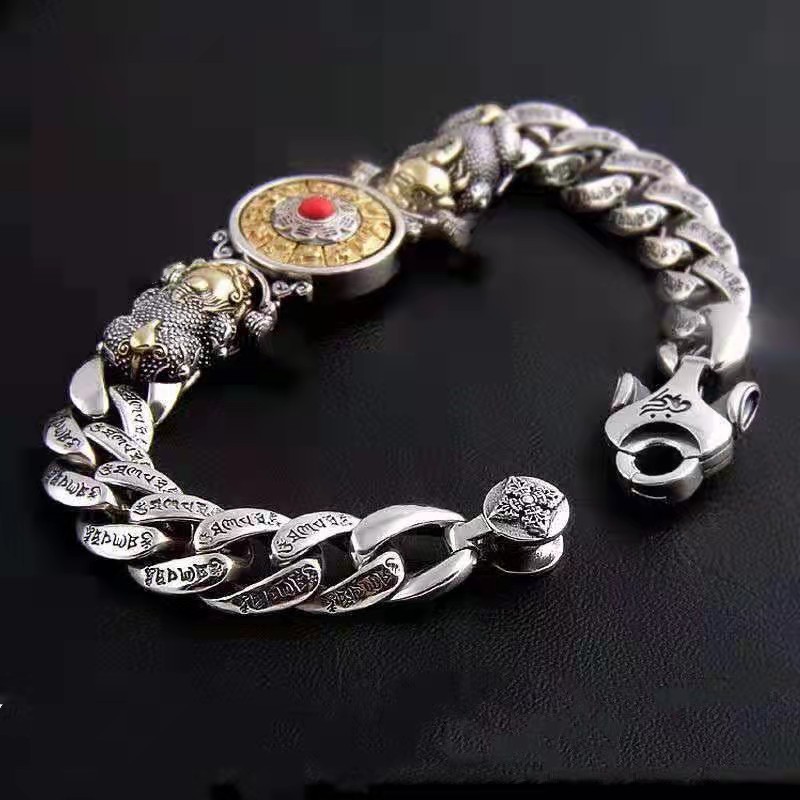 925 Silver Lucky Money Pixiu Bracelet