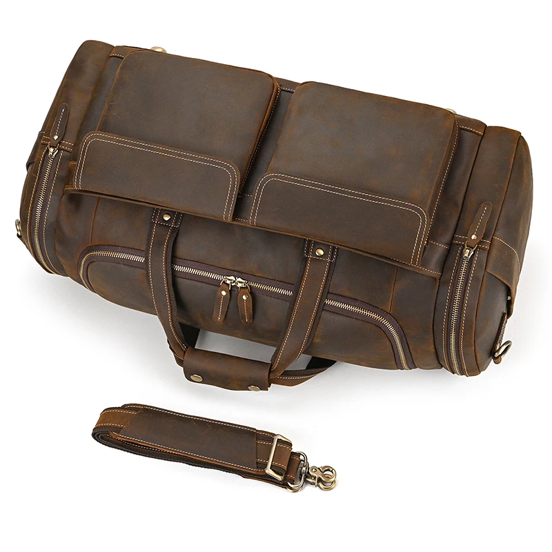 Johanna Wide Open Travel Duffel Bag - Dark Oak