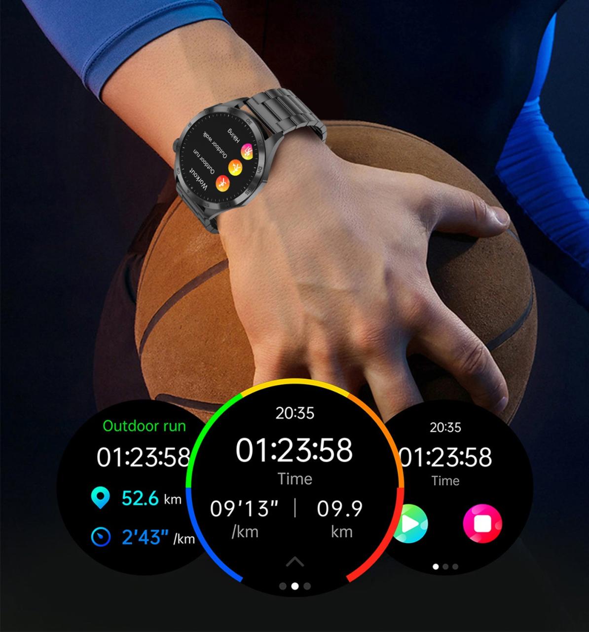 Intelligent Micro-physical Examination Blood Glucose Ecg Pressure Blood Oxygen Smartwatch