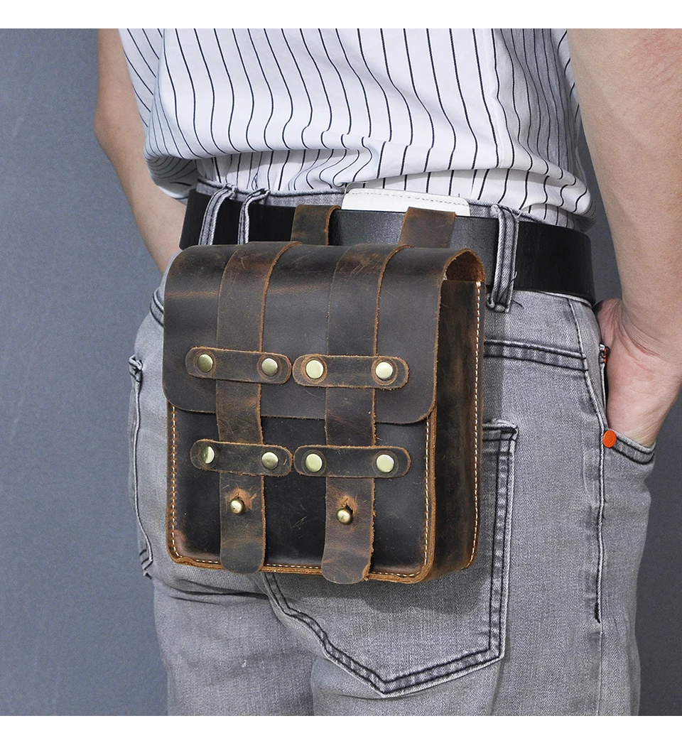 Waldorf Buffalo Leather Belt Bag