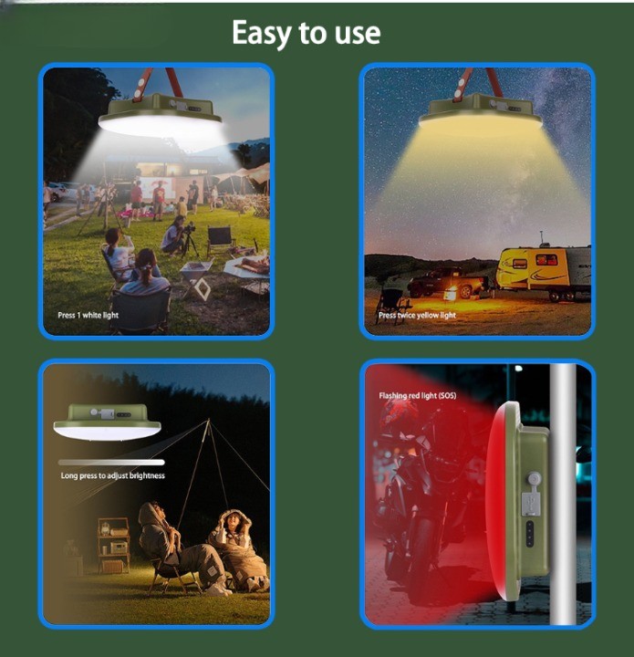 Rechargeable Natural Led Light Camp Lamp