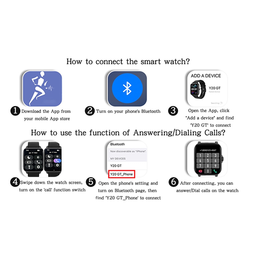 Bluetooth Answer Call Ip67 Waterproof Heart Rate Sleep Tracking Ai Voice Control