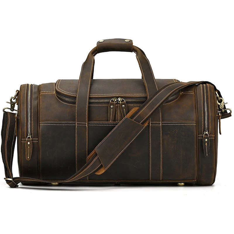 Johanna Wide Open Travel Duffel Bag - Dark Oak