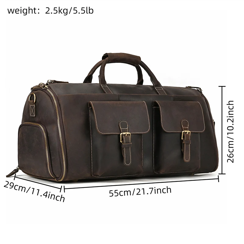 Large Travel Bag - Premium Leather