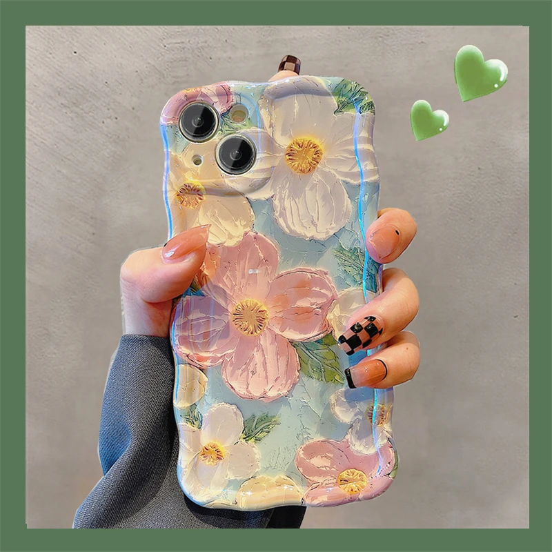 Colorful Floral Wavy Iphone Case