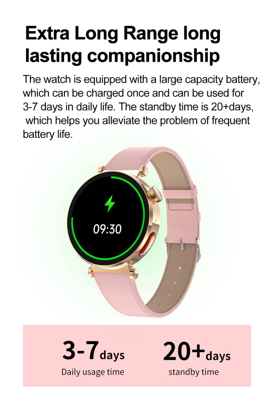 Blood Sugar Blood Pressure Blood Oxygen Monitoring Women‘s Smart Watch