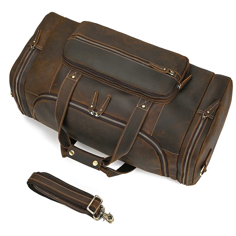 Johanna Wide Open Travel Duffel Bag - Dark Oak