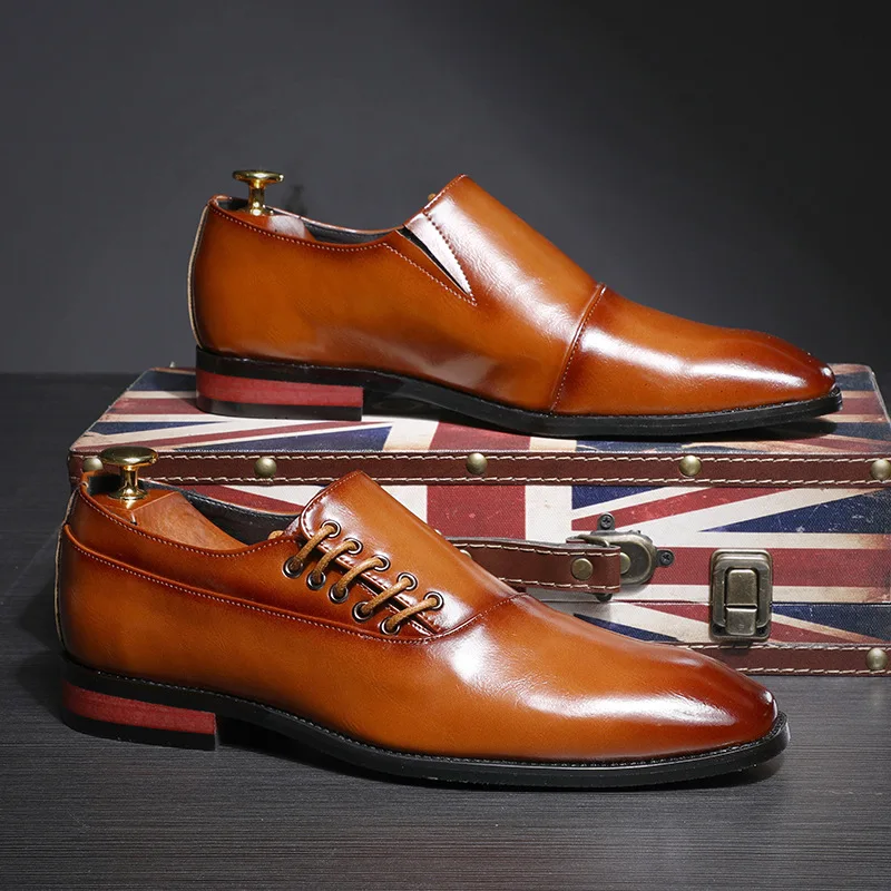 Classic Men’s Side Lace-up Formal Business Oxford Dress Shoes