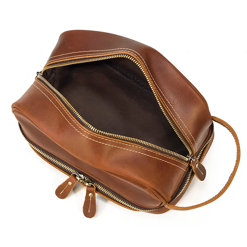 Large Toiletry Bag Made Of Premium Leather