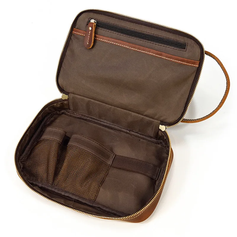 Large Toiletry Bag Made Of Premium Leather