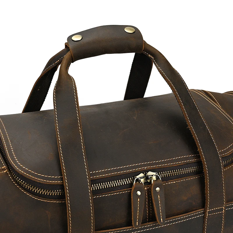 Johanna Wide Open Travel Duffel Bag - Dark Oak