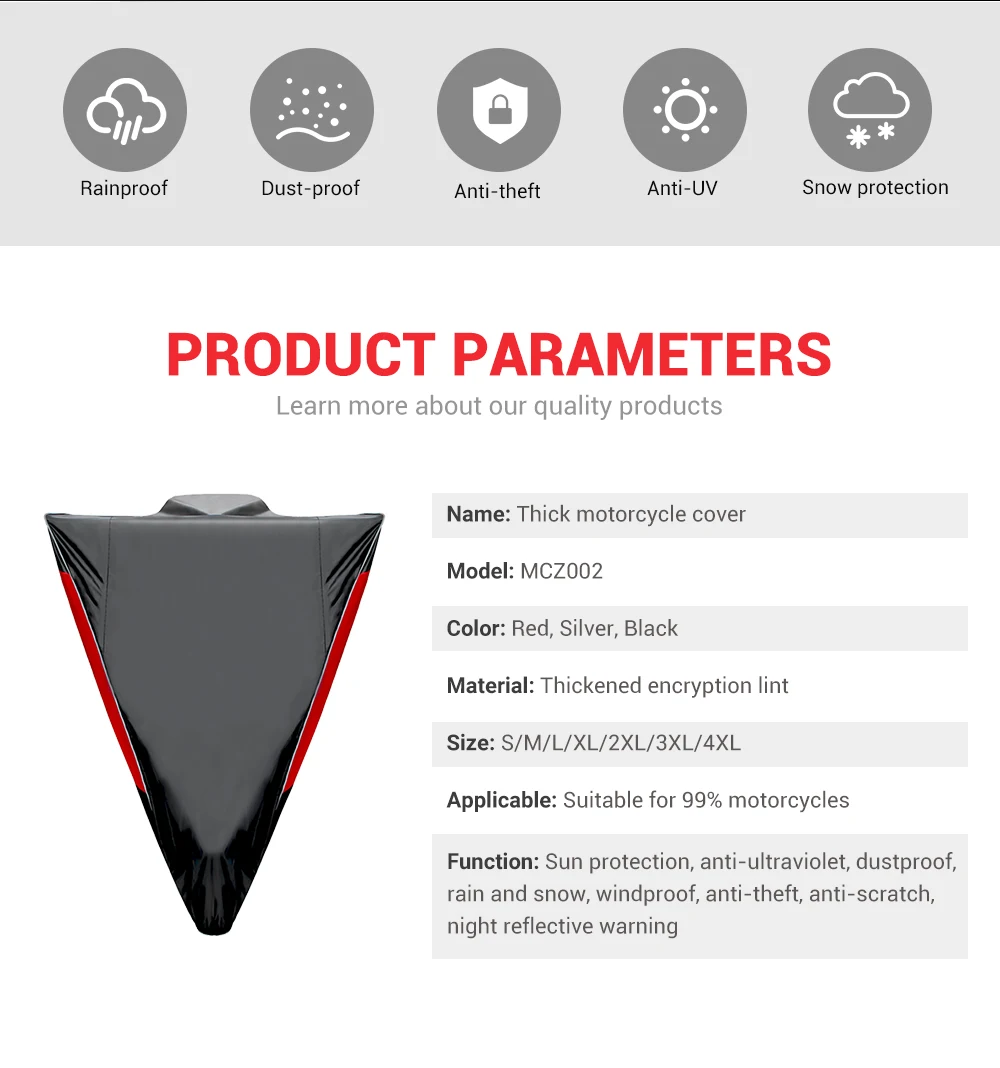 Waterproof Protective Motorcycle Cover