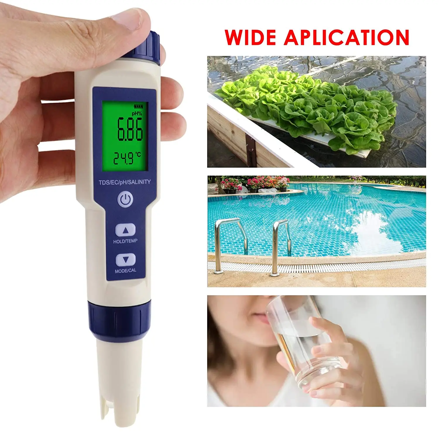 5-in-1 Digital Ph Meter With Tds /Ec /Salinity /Temp