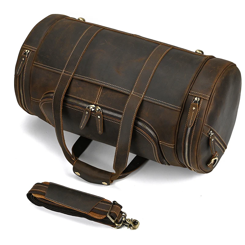 Johanna Wide Open Travel Duffel Bag - Dark Oak