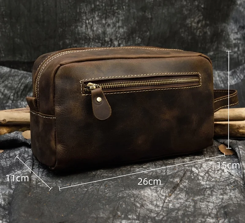 Large Toiletry Bag Made Of Premium Leather
