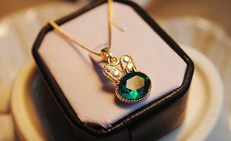 The Necklace Is With A Green Rabbit