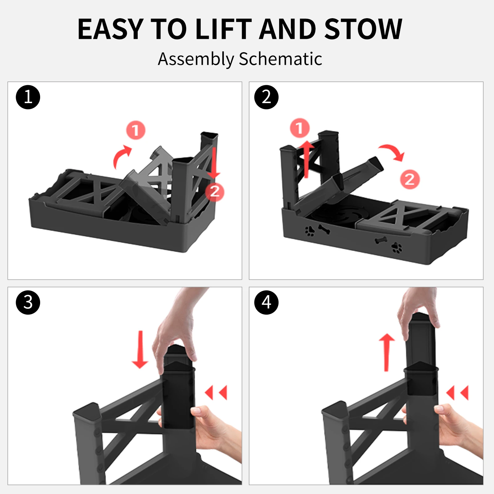 Adjustable Raised Pet Dog Slow Feeder