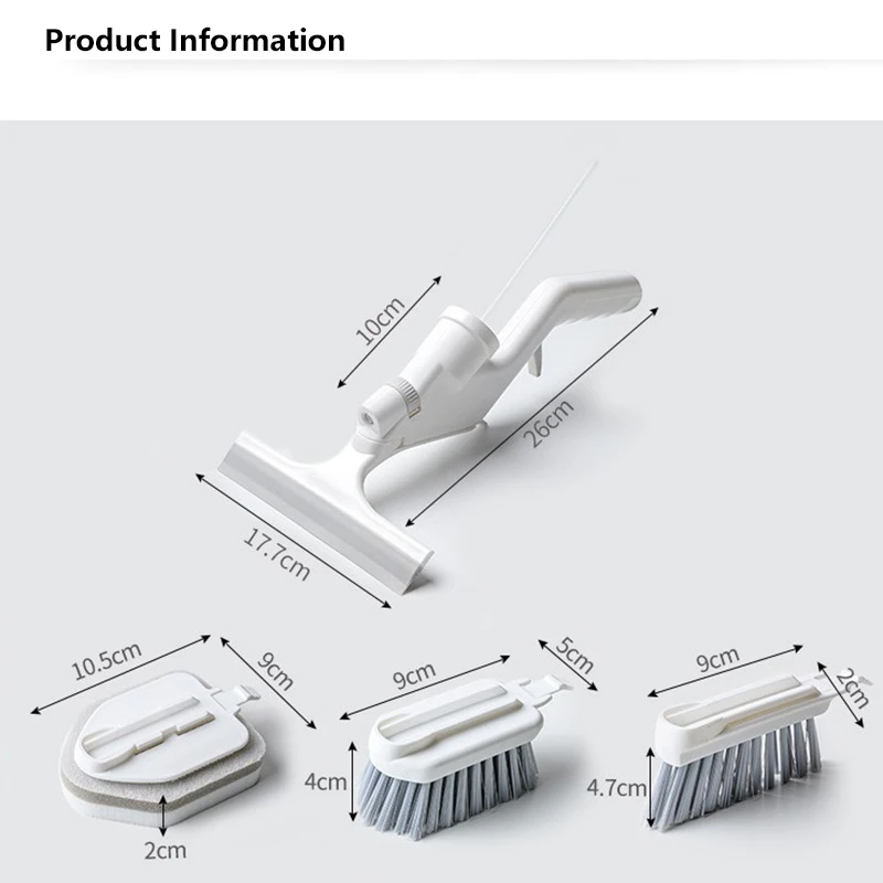 4-in-1 Bathroom Floor And Wall Cleaner Tool