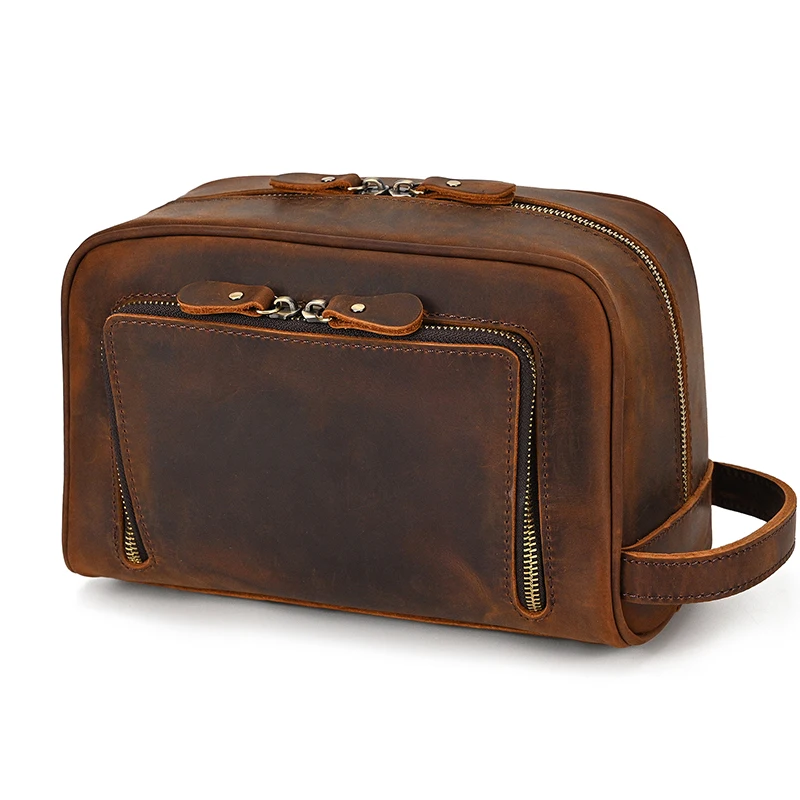 Large Toiletry Bag Made Of Premium Leather