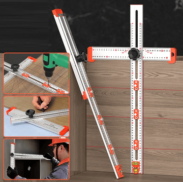 4-in-1 Drilling Positioning Ruler