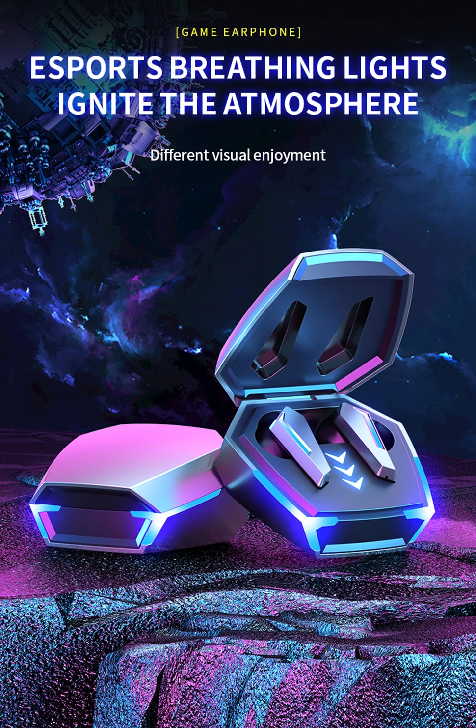 Earbuds In Ear Tws™ Wireless Bluetooth Earphones Game And Music Duel Mode
