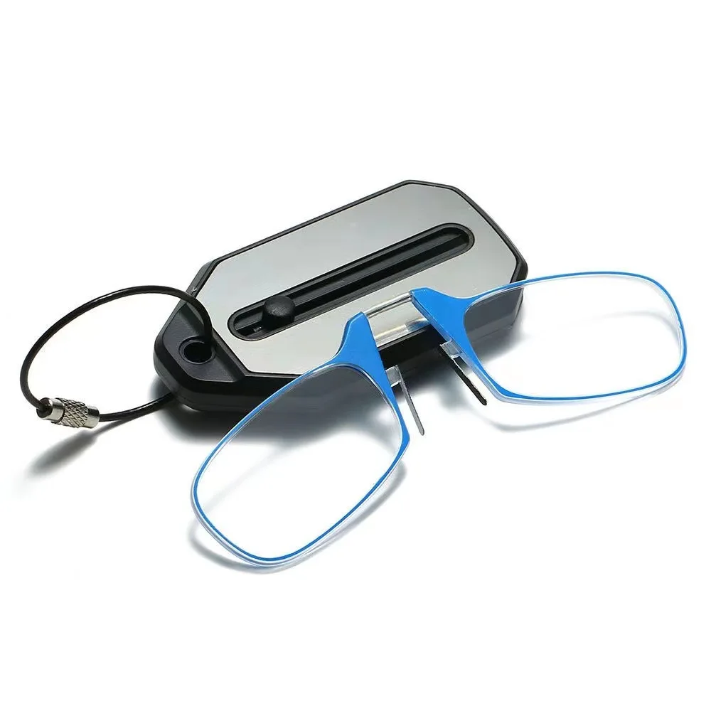 2024 Portable Keychain Legless Nose Clip Reading Glasses