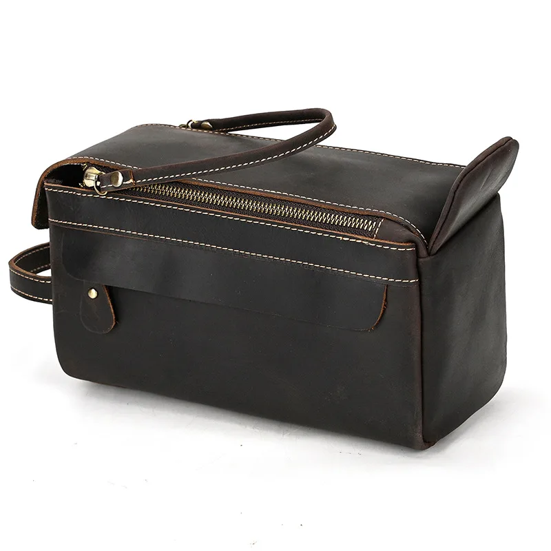 Large Toiletry Bag Made Of Premium Leather