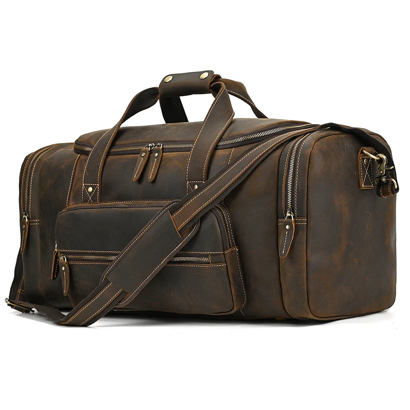 Johanna Wide Open Travel Duffel Bag - Dark Oak
