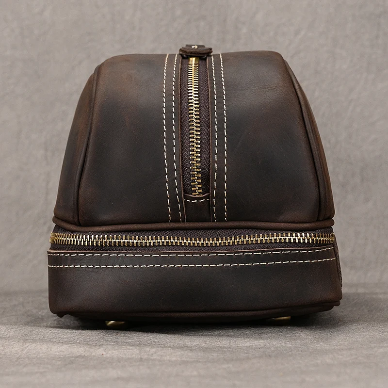 Large Toiletry Bag Made Of Premium Leather