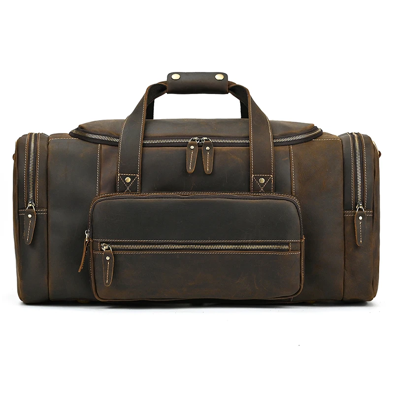 Johanna Wide Open Travel Duffel Bag - Dark Oak