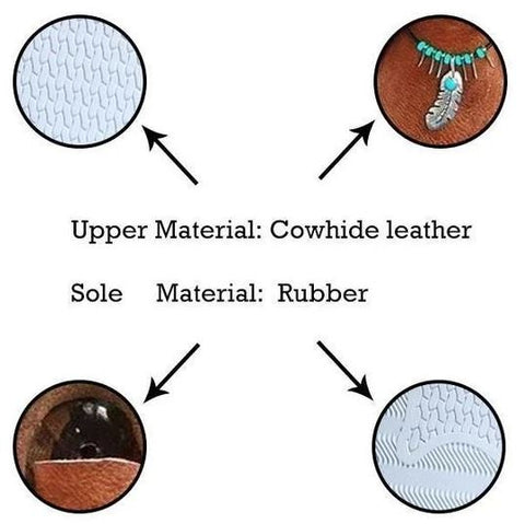Cowhide Leather Pgs™ Cowhide Leather Flat Heel Boots
