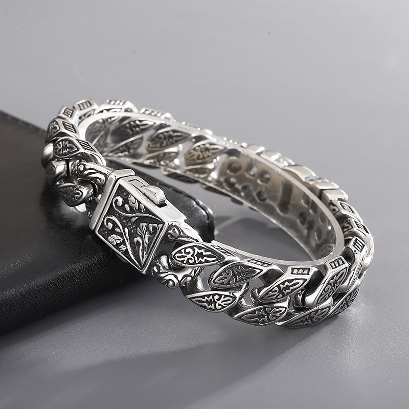 925 Silver Vintage Pharaonic Ancient Egyptian Cross Bracelet