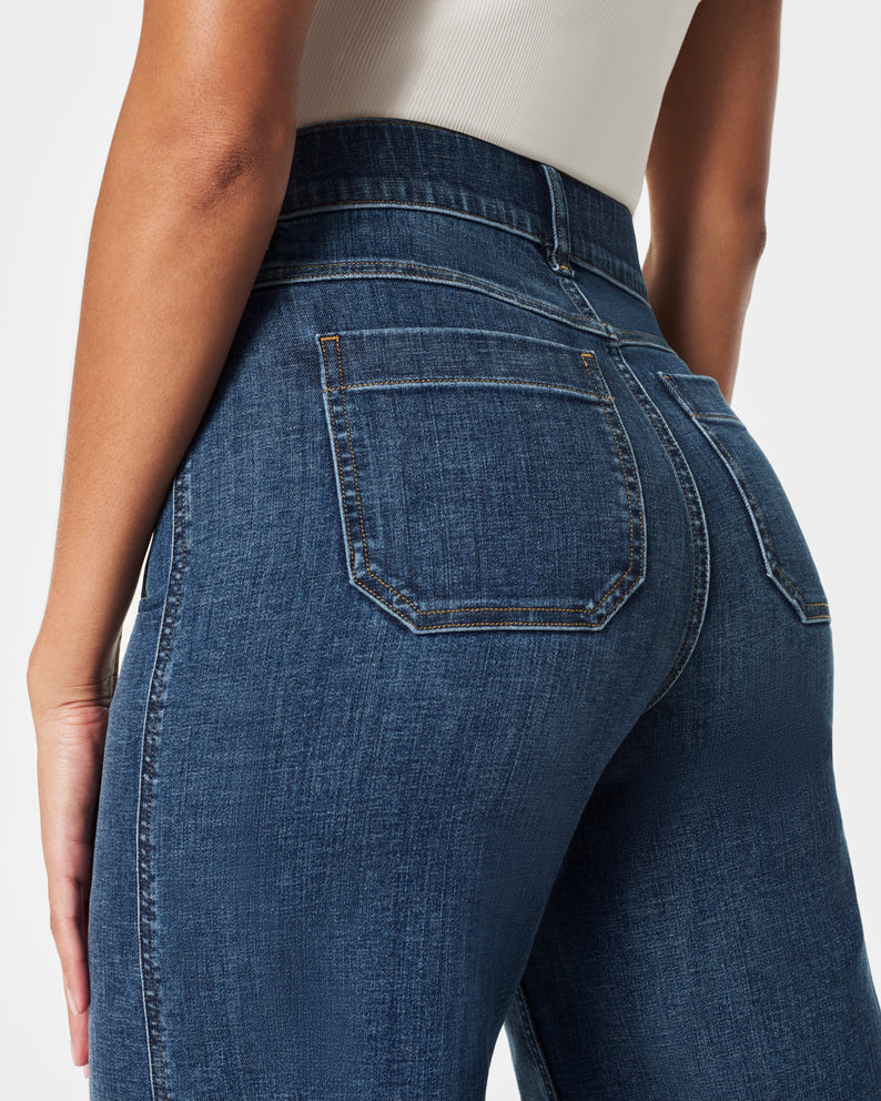 Tummy Control Cropped Wide-leg Jeans – 2024 Best Selling Jeans