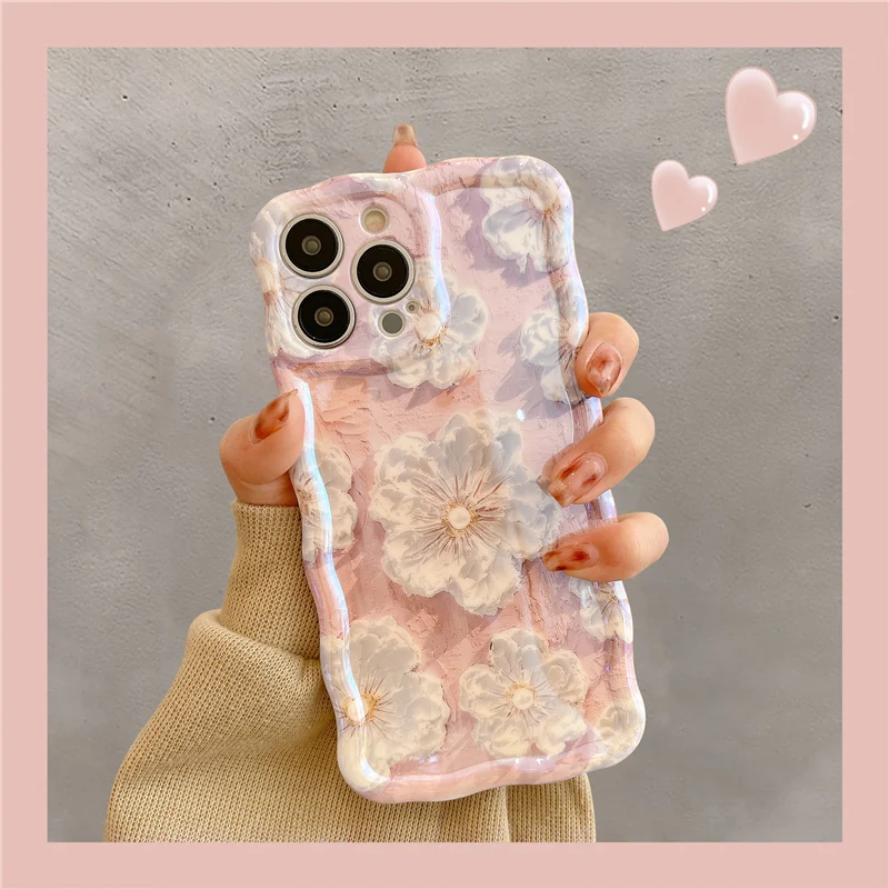 Colorful Floral Wavy Iphone Case