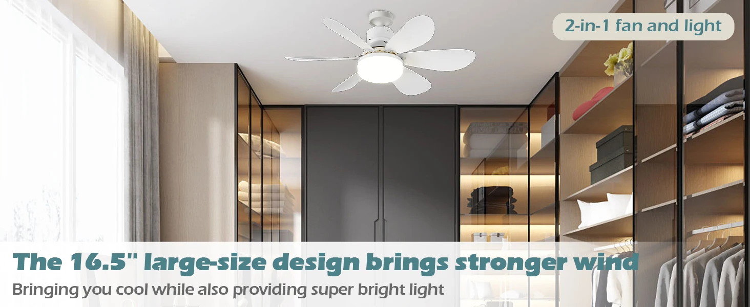 Bright Cool Ceiling Socket Fan & Light With Remote