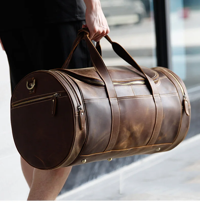 Johanna Wide Open Travel Duffel Bag - Dark Oak