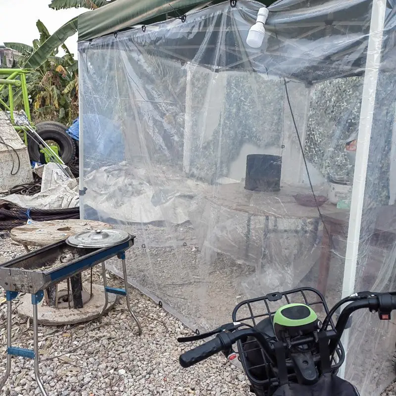 2m*2m The Sunshade Tarpaulin Is Transparent, With Perforations, Rainproof And Windproof