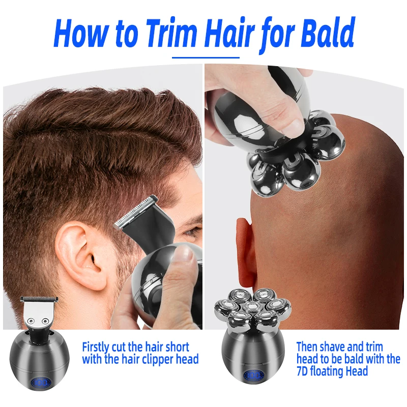 7d Portable Waterproof Electric Shaver