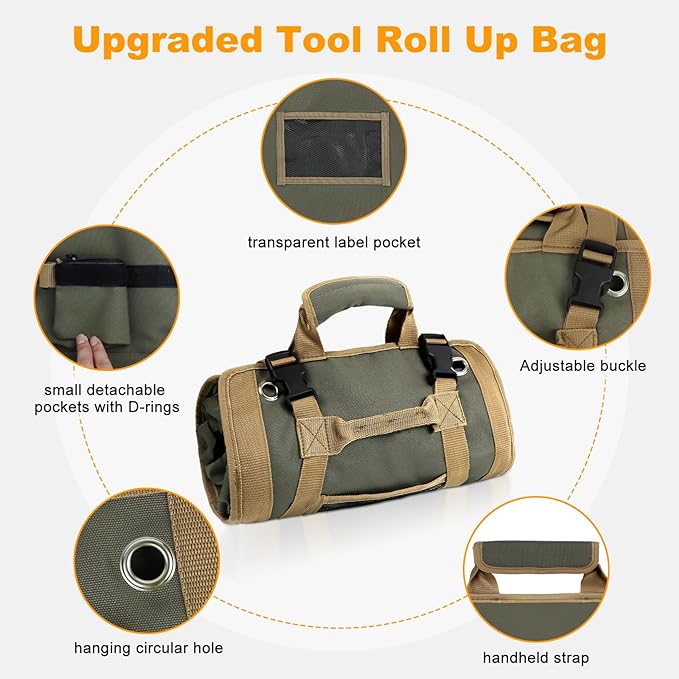 Car Hardware Tool Storage Bag Roll Kit