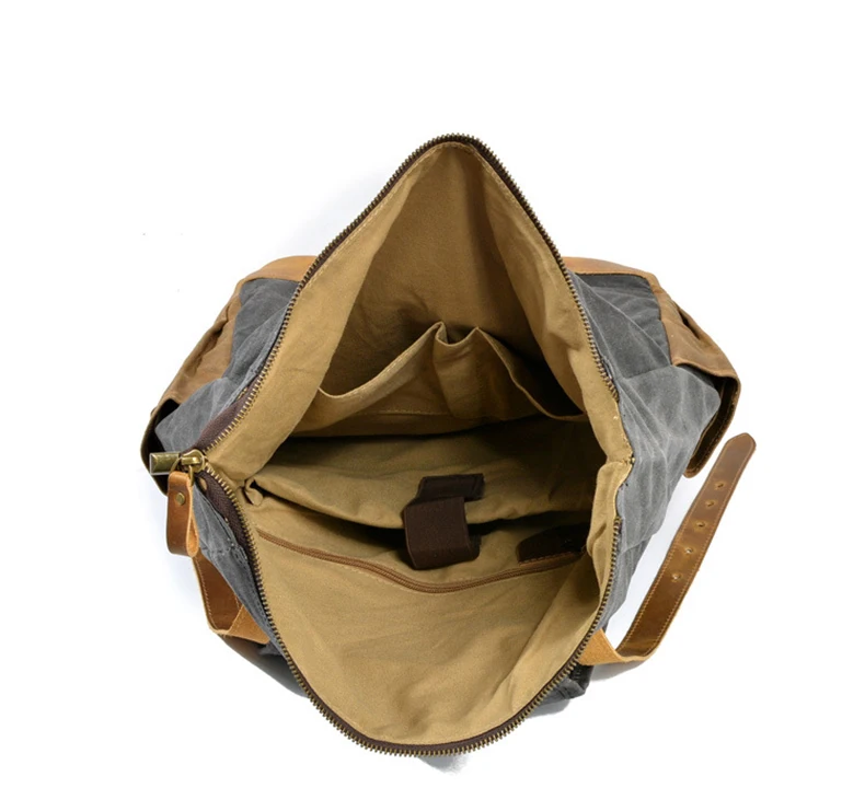 Backpack Roll-top - Canvas Leather