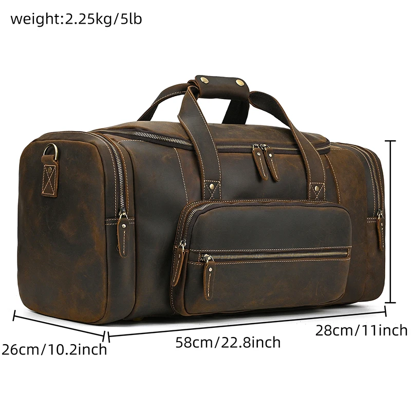 Johanna Wide Open Travel Duffel Bag - Dark Oak
