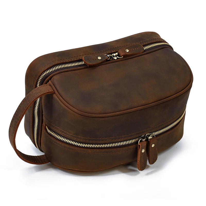 Large Toiletry Bag Made Of Premium Leather