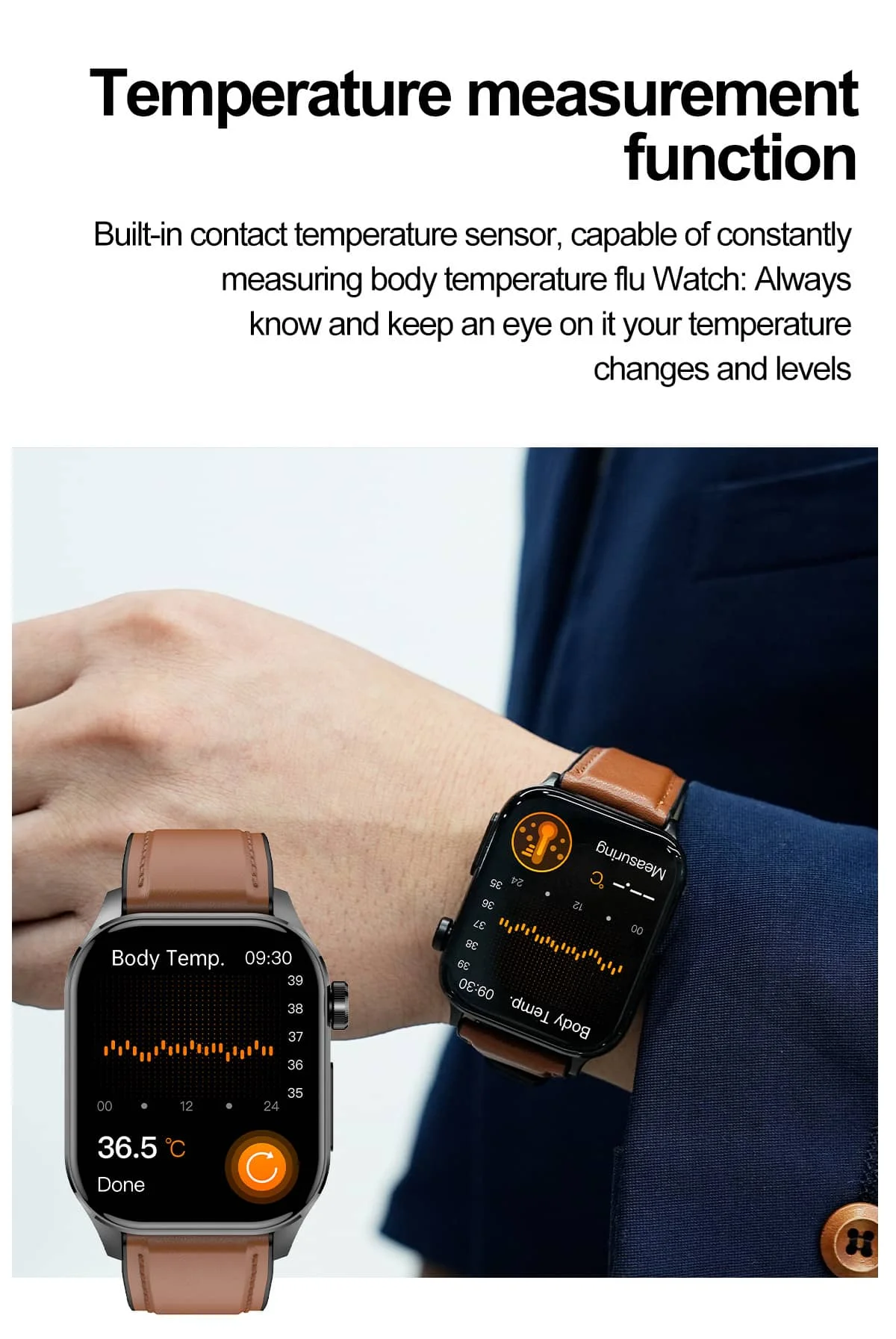 Pgs™ Blood Sugar Blood Pressure Call Intelligent Health Management Smart Watch